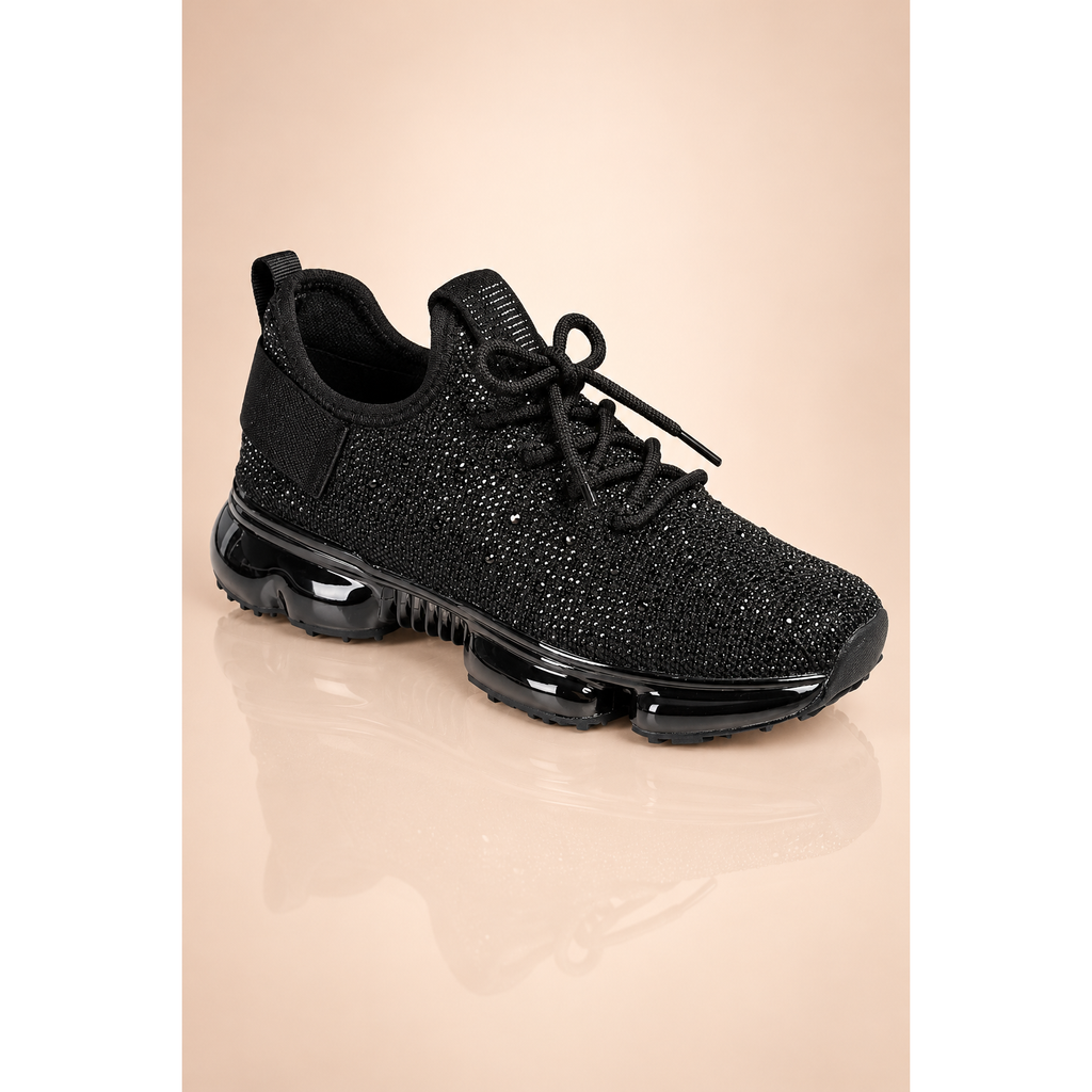DEJA Black Fall Rhinestone Sneaker