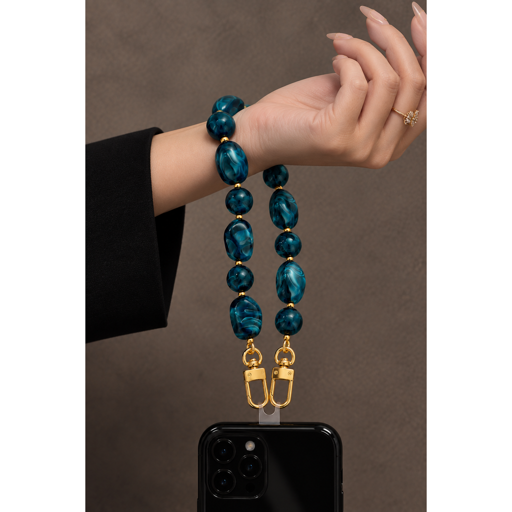 Beaded Stone Wristlet