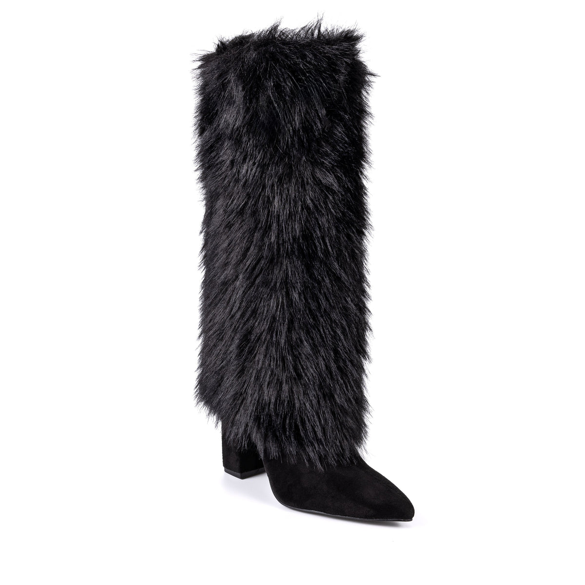 Wendy Black Fur Boot