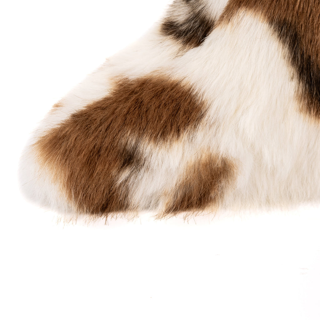 Ava Faux Fur Cow Print Boot